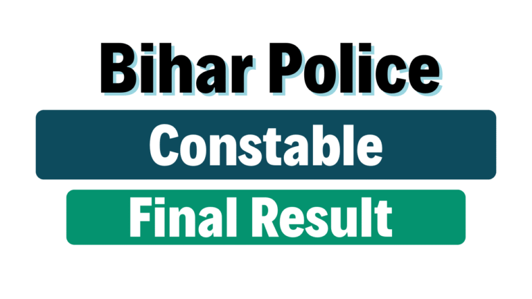 Bihar Police Constable Final Result 2024
