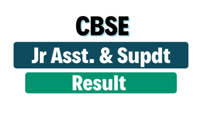 CBSE Recruitment Result 2025