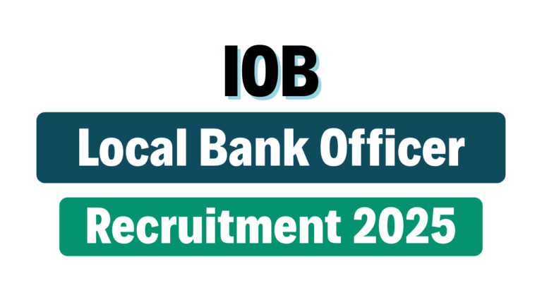 Indian Overseas Bank LBO Recruitment 2025