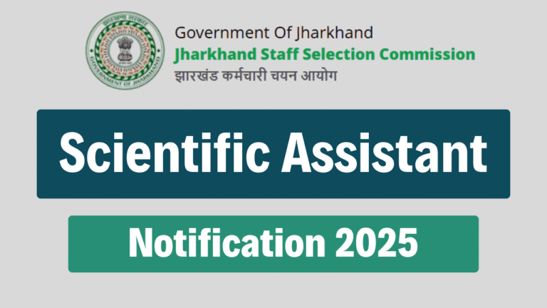 JSSC Scientific Assistant Recruitment 2025