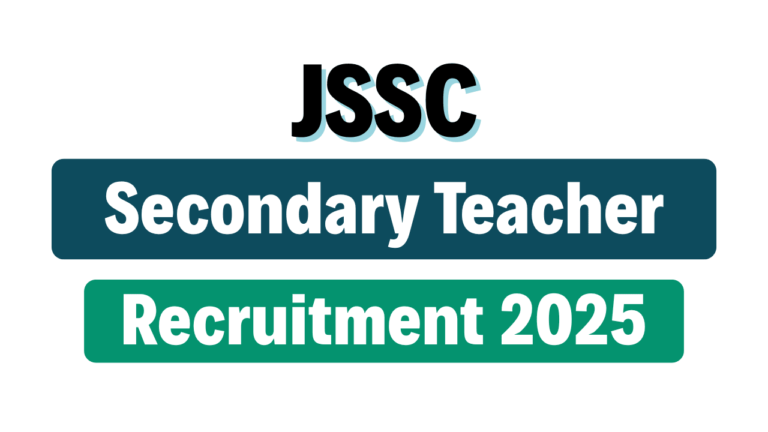 JSSC Secondary Teacher Online Form 2025