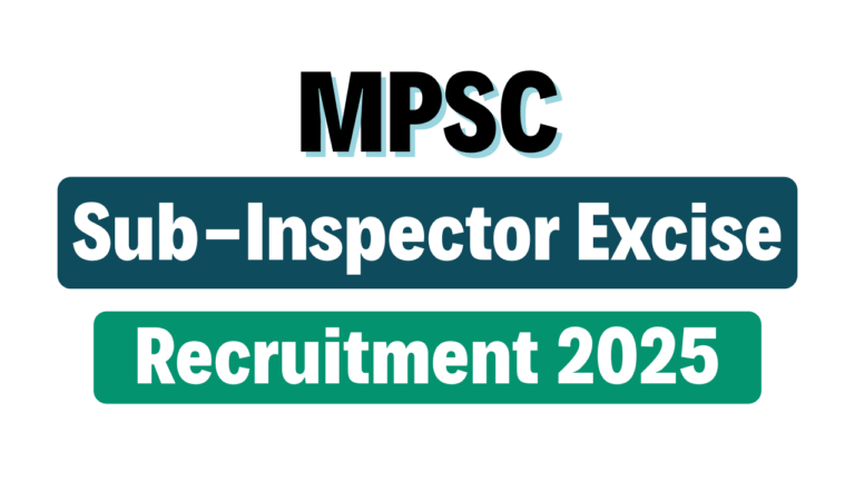 MPSC Sub Inspector Recruitment 2025