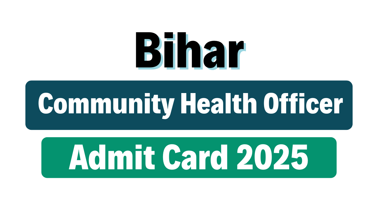 SHS Bihar CHO Admit Card 2025
