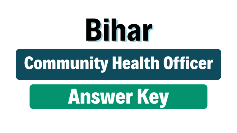 SHS Bihar CHO Answer Key 2025