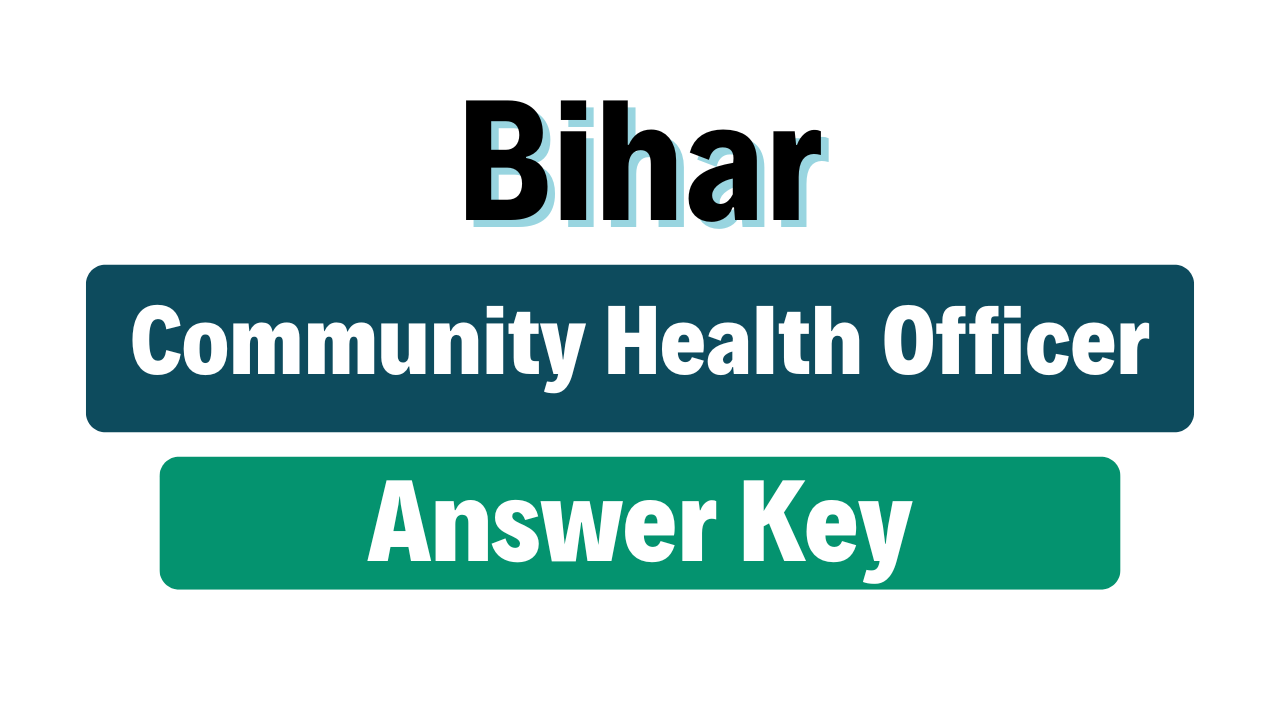 SHS Bihar CHO Answer Key 2025