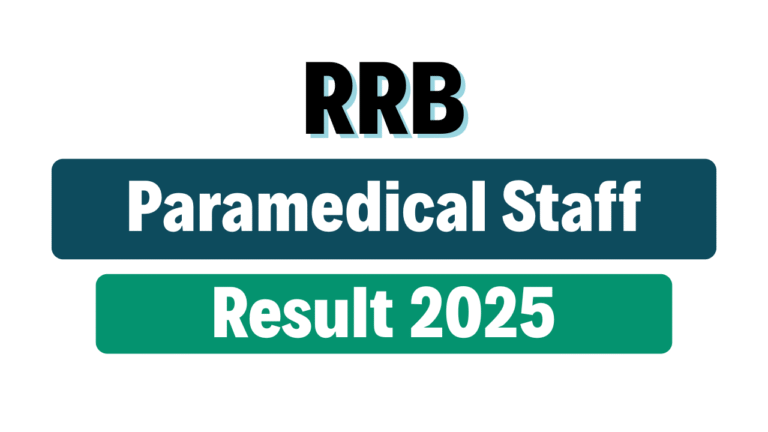 RRB Paramedical Staff Result 2025